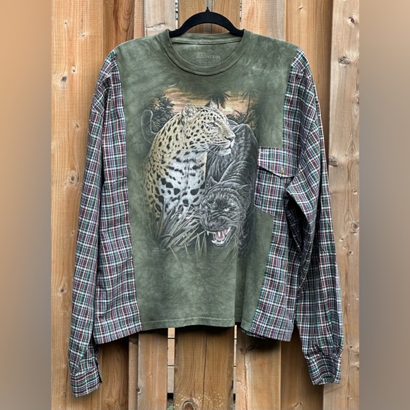 Handmade Tops - Jungle Cat World Handmade Upcycled Shirt - Free Size